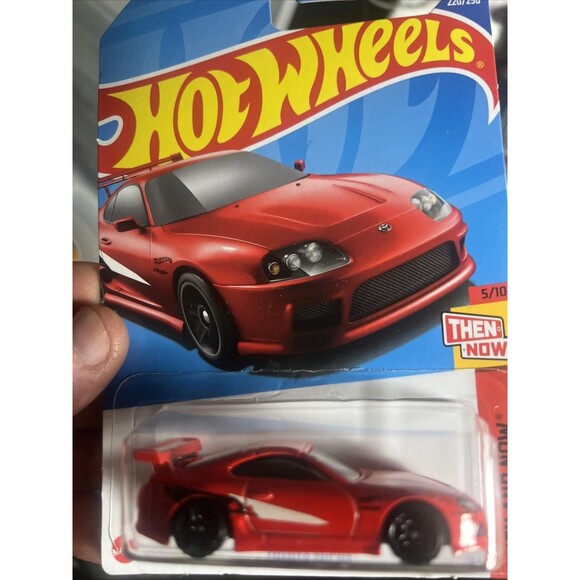 Hot Wheels Other - Hot Wheels Toyota Supra Red Then And Now Diecast Toy Car 1:64 220/250 5/10 2021